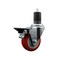 Service Caster 3.5'' Red Poly Swivel 1-5/8'' Expanding Stem Caster with Brake SCC-EX20S3514-PPUB-RED-PLB-158 - alternate 1